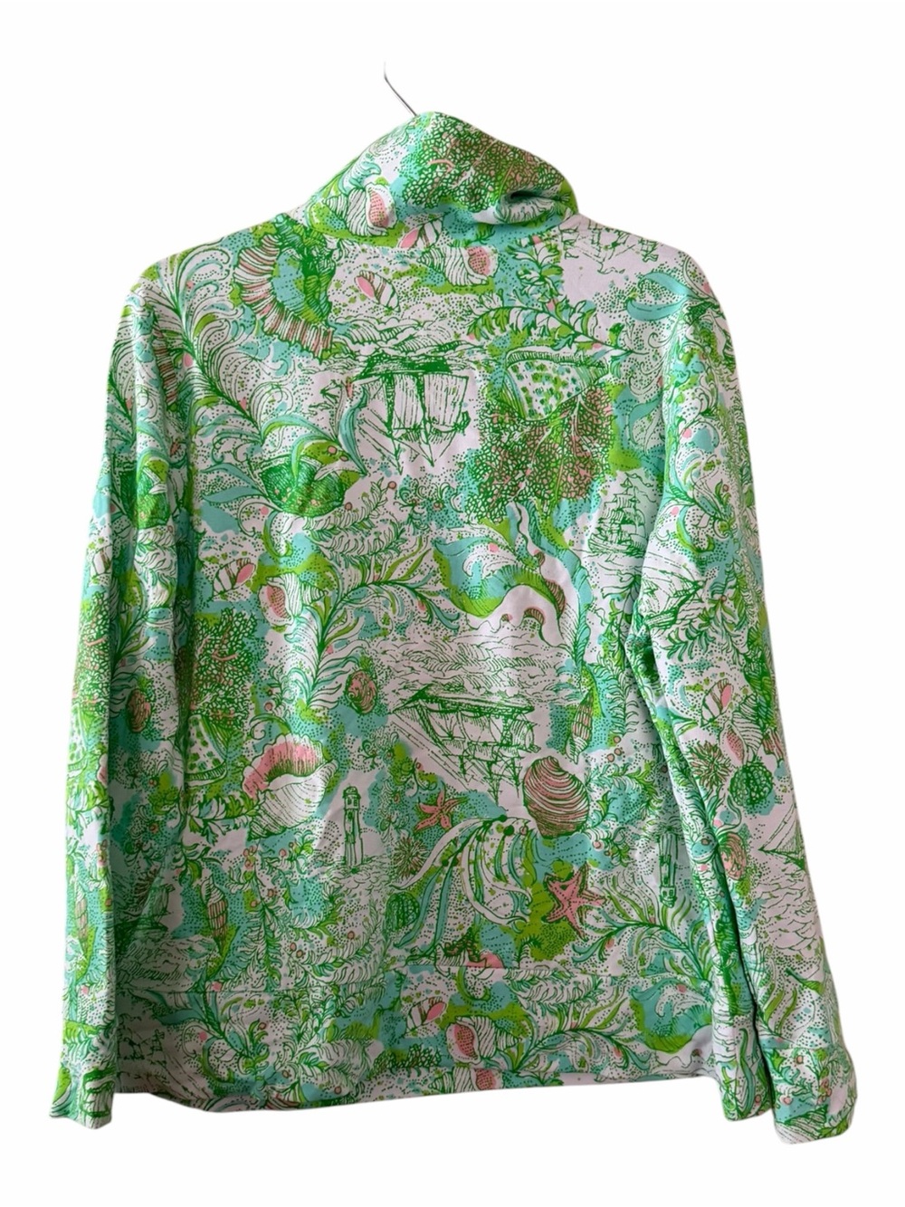 Lilly Pulitzer Eleni Half Zip Pullover Resort White Ship to Shore Size XXL NEW - Picture 2 of 9